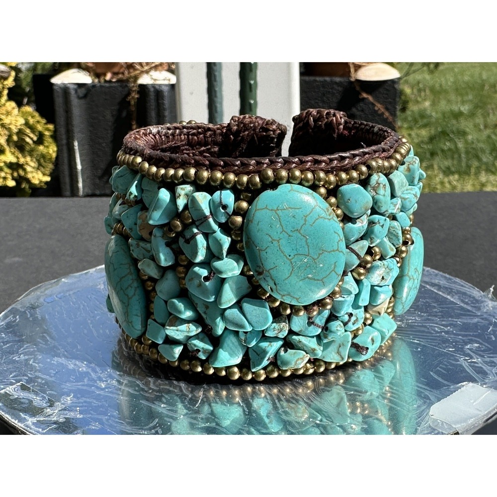 New Turquoise Bangle Cuff Bangle Bracelet Handmade rare unique style